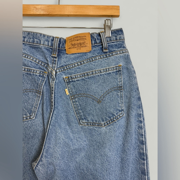 Levi's 816 Jeans Women Size 26 Light Blue Wash Vintage Denim Orange Tab Cotton - Picture 12 of 15